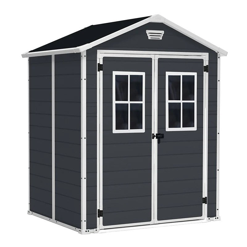 Keter Manor 6x5 maison gris foncé 185x152x226 cm h
