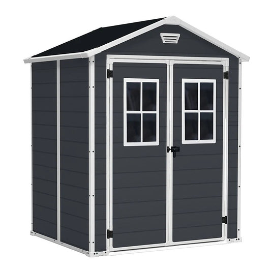 Keter Manor 6x5 maison gris foncé 185x152x226 cm h