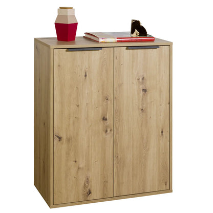 Armoire avec 2 portes en chêne artisanal 72x35x87h cm