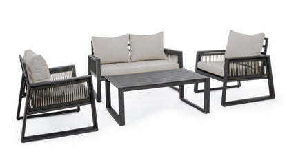 Ensemble salon de jardin Captiva anthracite