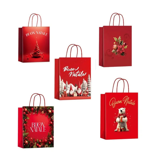 Busta regalo rossa 42 + 16 × H48 cm – 1 pezzo