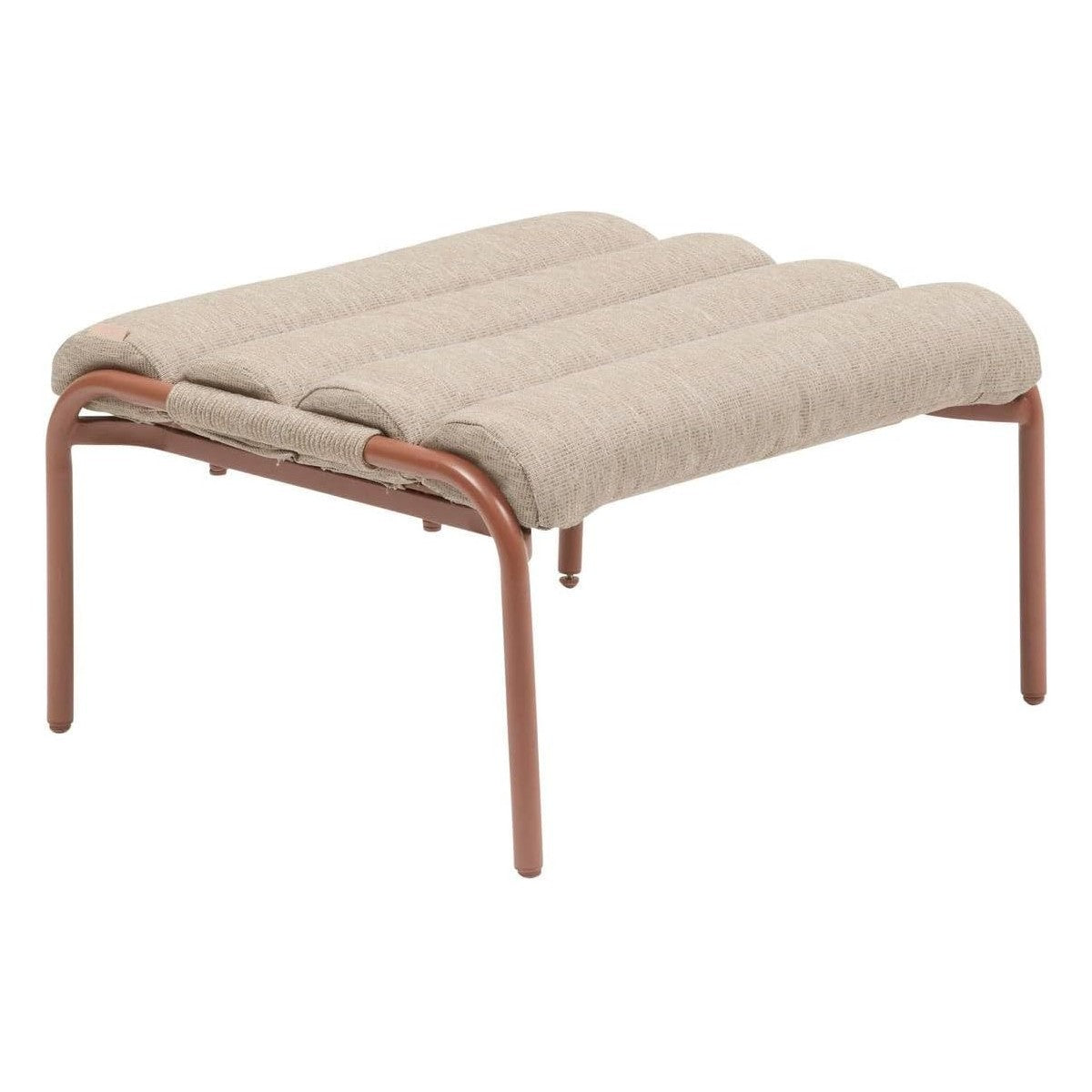 Fauteuil de relaxation de jardin Solani café/acajou avec repose-pieds
