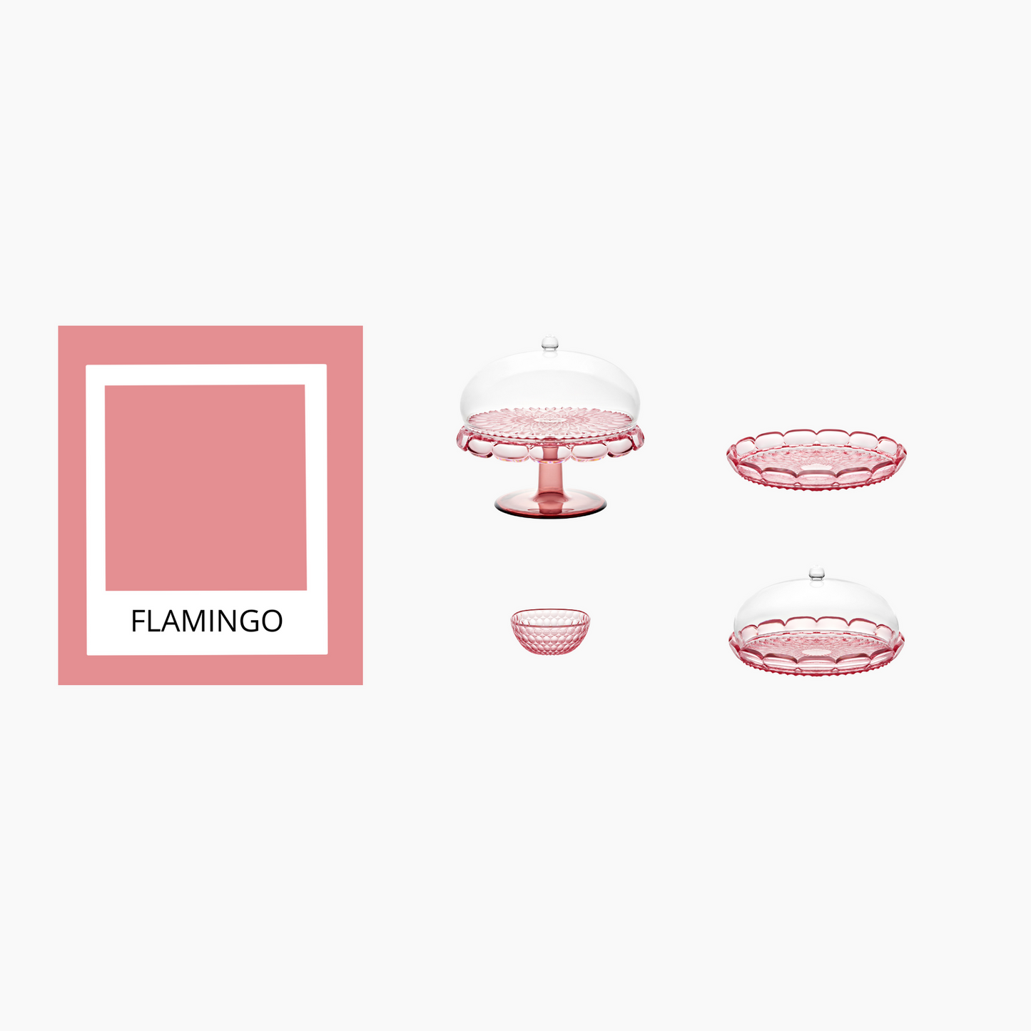 Set de moules à cake Vanity Ø 30 x h16 cm, coloris rose flamant rose
