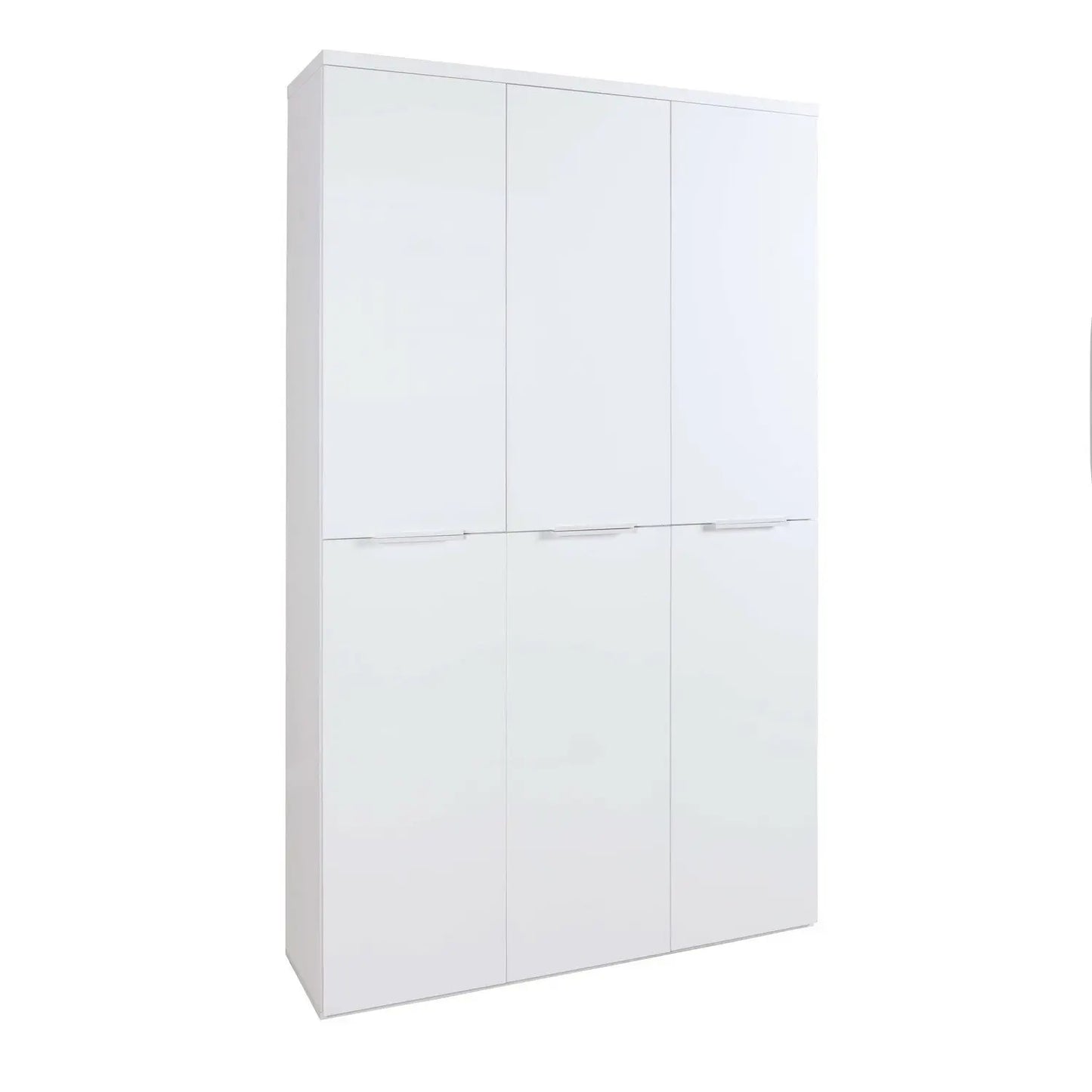 Armoire Mundi 6 portes laquée blanc 119,8x35,1x200 h cm