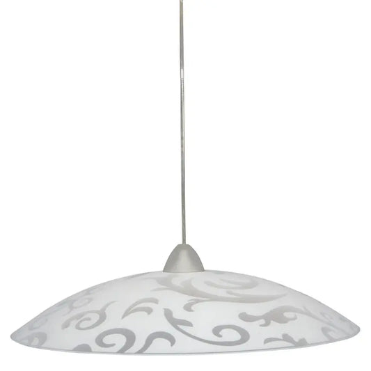 Sospensione Melissa D.50 1xE27 montatura trasparente vetro lastra bianco