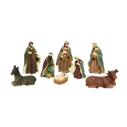 Set Natività in resina multicolor H20 cm – 8 pezzi