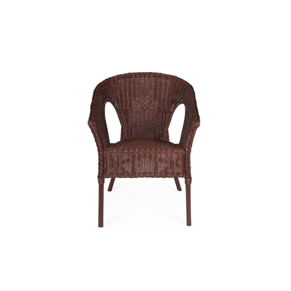 Fauteuil Bizzotto Ruby en rotin avec tissage d'osier 58 x 61 x 74h cm