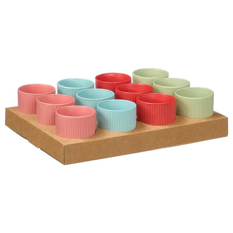 Verres rayés 270 ml couleurs assorties