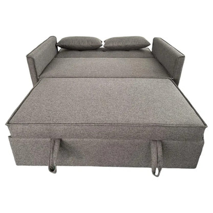 Canapé lit Steven en tissu gris foncé 130×86×80 cm