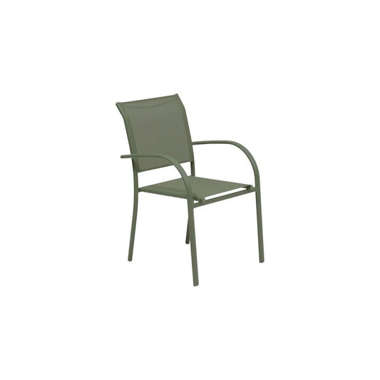 Fauteuil de jardin empilable Piazza vert laurier 56 x 65 x 88 cm
