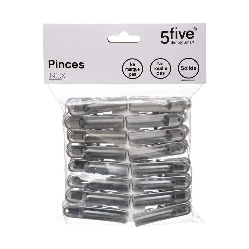 Lot de 16 pinces à linge en inox