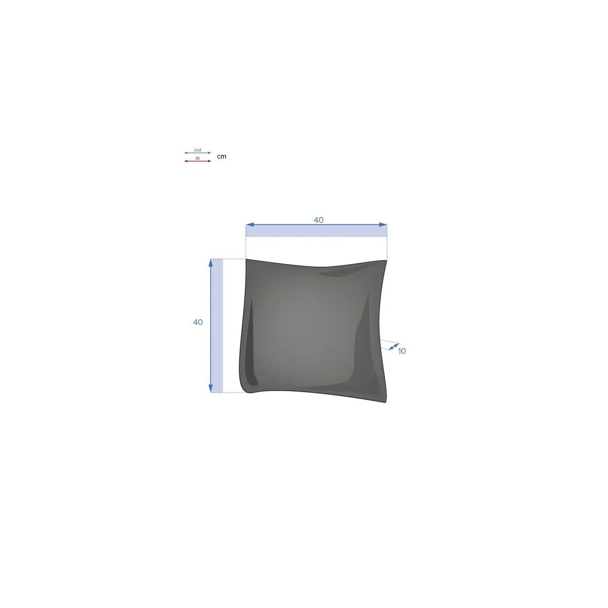 Coussin Korai 40x40 cm gris argenté