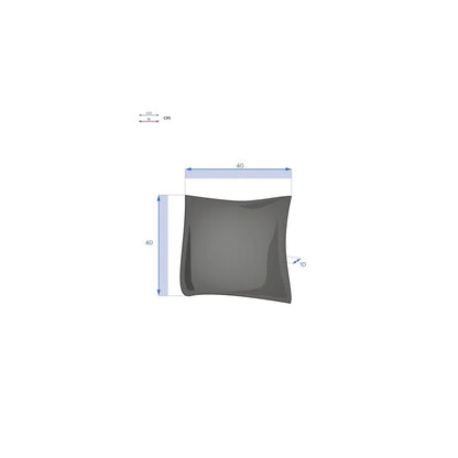 Coussin Korai 40x40 cm gris argenté