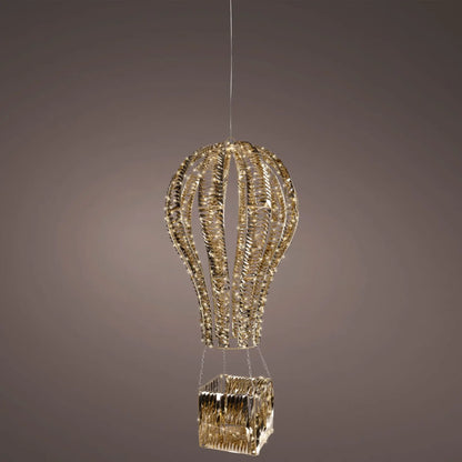 Mongolfiera luminosa LED oro e bianco caldo da esterno 47 × 47 × H100 cm