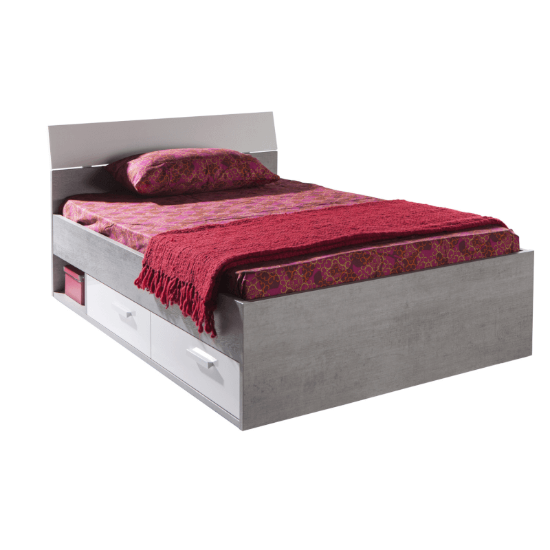 Lit queen size Mi Piace avec 2 tiroirs
