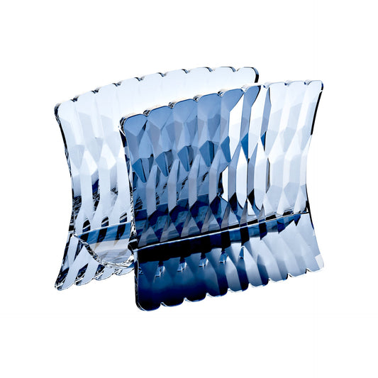 Porte-serviettes Vanity coloris bleu denim 15,2x7,6x h11 cm