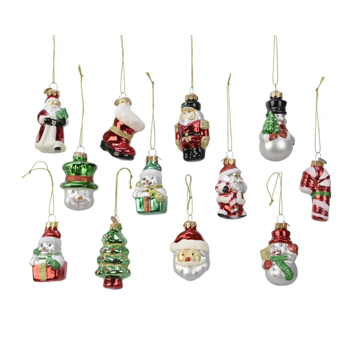 Decorazione natalizia in vetro con figura H7 cm – 1 pezzo assortito