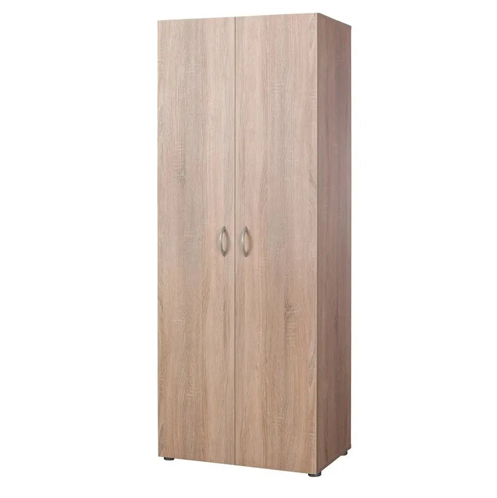 Armoire en chêne artisanal expresso 2 portes 69x37x198 cm h
