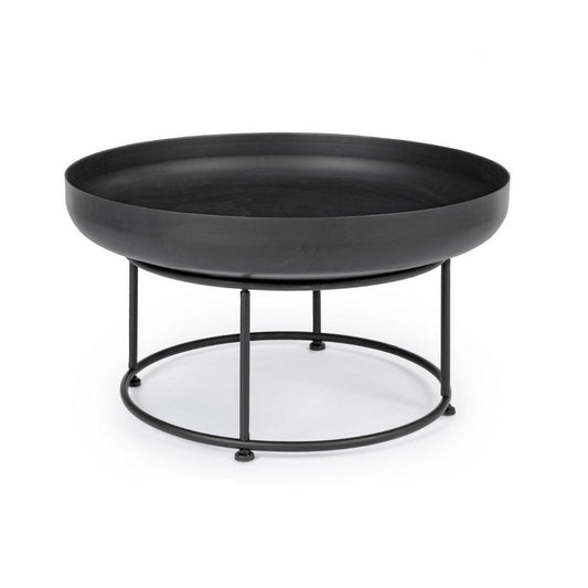 Brasero Bizzotto Efesto Ø80x44h en acier peint noir
