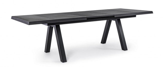 Table de jardin extensible Konnor anthracite 205-265x103x78h cm
