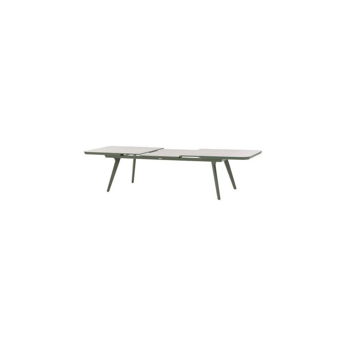 Table de jardin extensible 12 places Pulpy, vert laurier/gris granit
