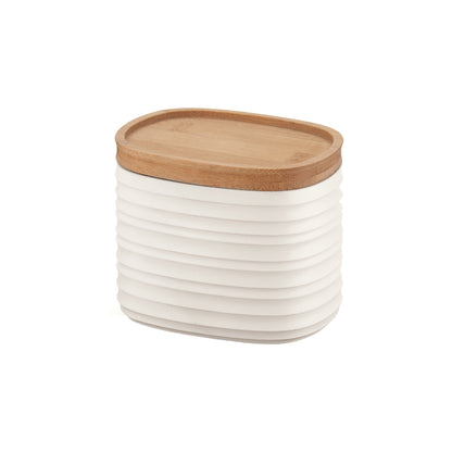 Pot polyvalent avec couvercle en bambou 12,3 x 9,4 x h11 cm