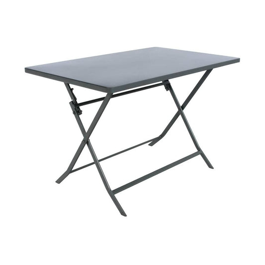 Table pliante rectangulaire Greensboro 4 places graphite 110x70x71 cm
