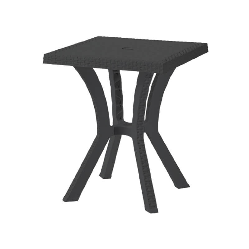 Table Rigoletto en résine anthracite 60x60x70h cm