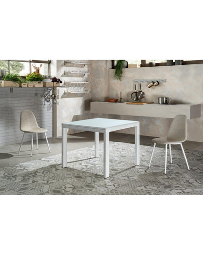 Tavolo Allungabile Bianco Extrawhite 90-163,5x90 cm - Banner