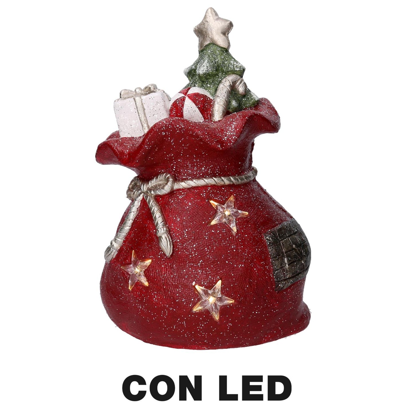Coffret cadeau résine led rouge cm27x22h40