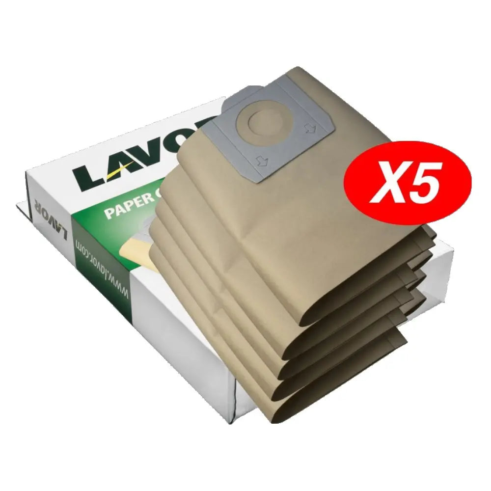 Sacs collecteurs en papier pour aspirateurs Lavor — lot de 5