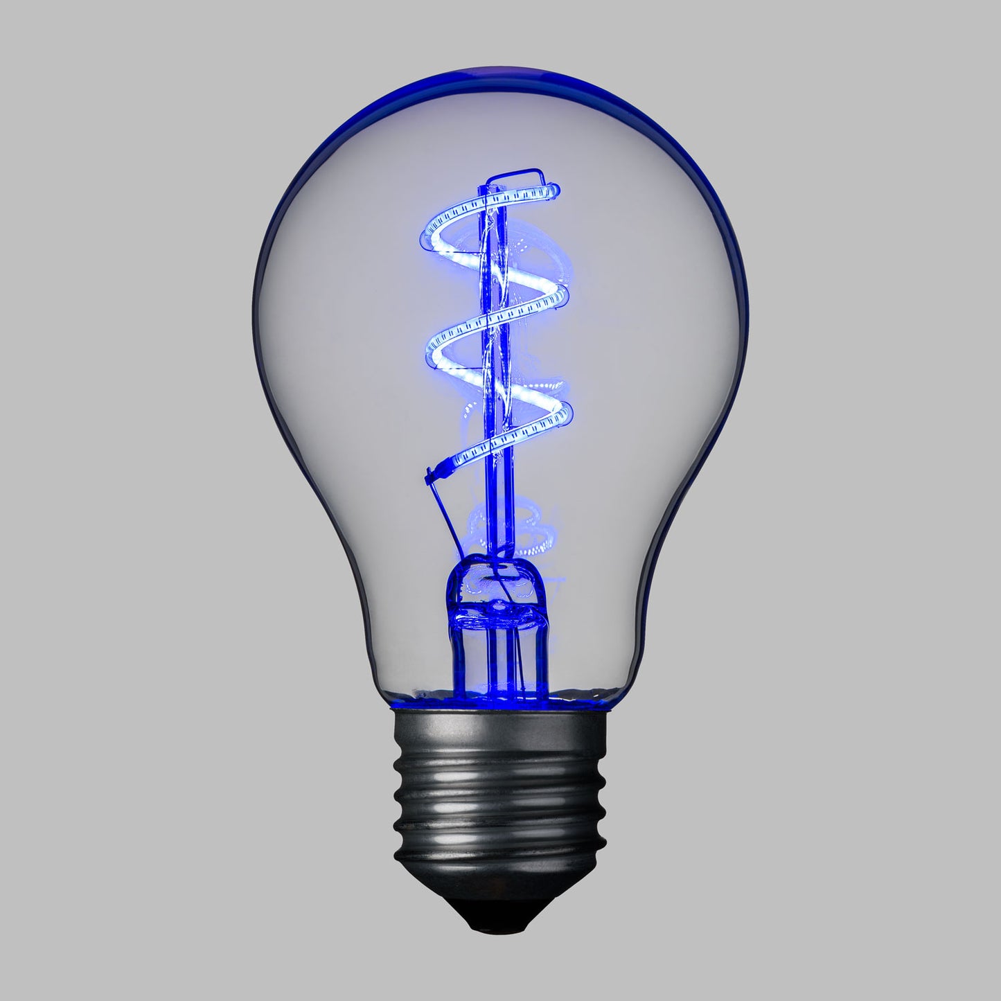 Lampe goutte spirale E27 36V Ø60mm Bleu