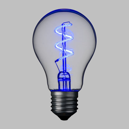 Lampe goutte spirale E27 36V Ø60mm Bleu