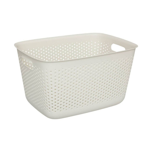 Poubelle plastique polyvalente Tila crème 17 L