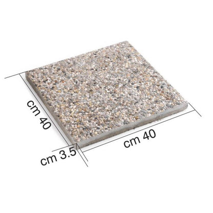 Plaque de grain pour pied de parasol 40x40x3,5 cm