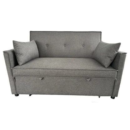 Canapé lit Steven en tissu gris foncé 130×86×80 cm