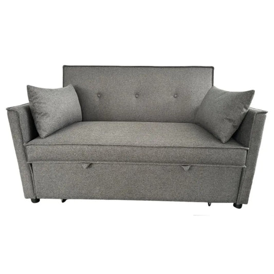 Canapé lit Steven en tissu gris foncé 130×86×80 cm
