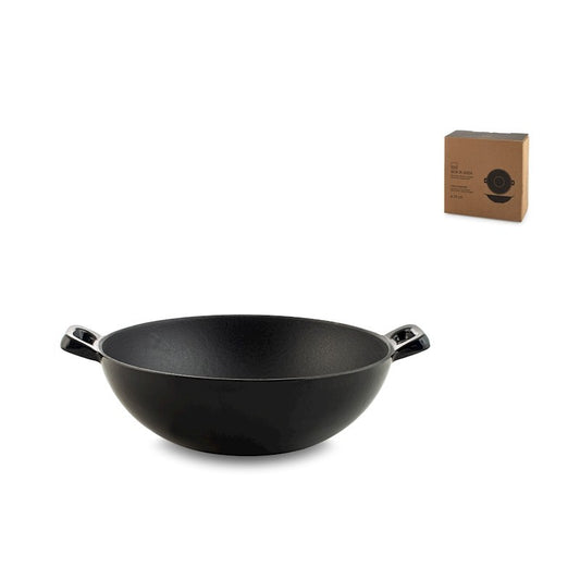 Wok Ø 24 cm en fonte émaillée avec 2 poignées