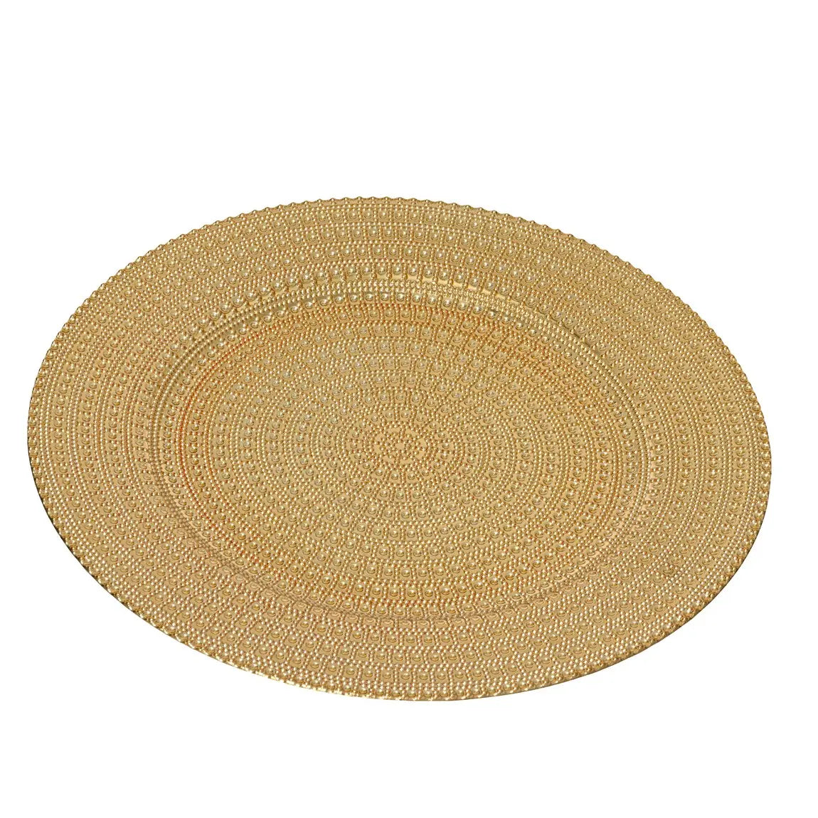 Sottopiatto decorativo oro laccato Ø33 cm