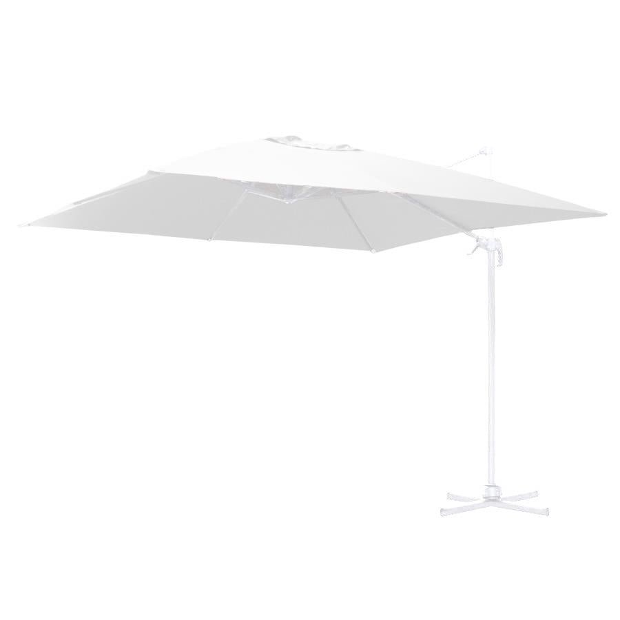 Parasol en Aluminium avec Poteau Latéral Blanc 3x4 m