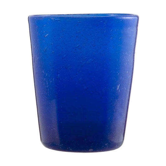 Verre à eau bleu souvenir original en verre soufflé 0,25L