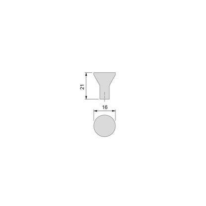Bouton de meuble Albal D16 mm, Zamak, Chrome poli