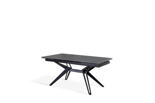 Tavolo Allungabile Grigio Vintage-Nero Opaco H, 90x160-240x76 cm