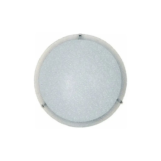 Plafoniera Gaia D. 40 2xE27 ganci cromo vetro lastra bianco