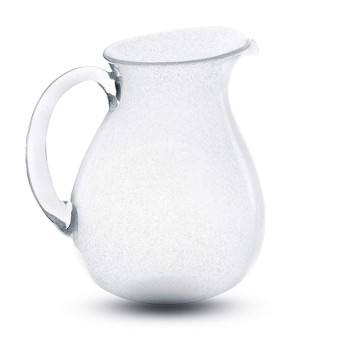 Pichet blanc transparent Memento Originale carafe en verre soufflé 1,6 L