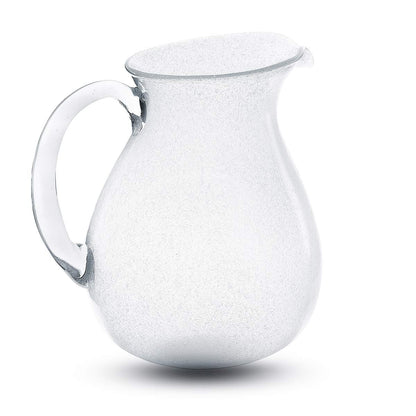 Pichet blanc transparent Memento Originale carafe en verre soufflé 1,6 L