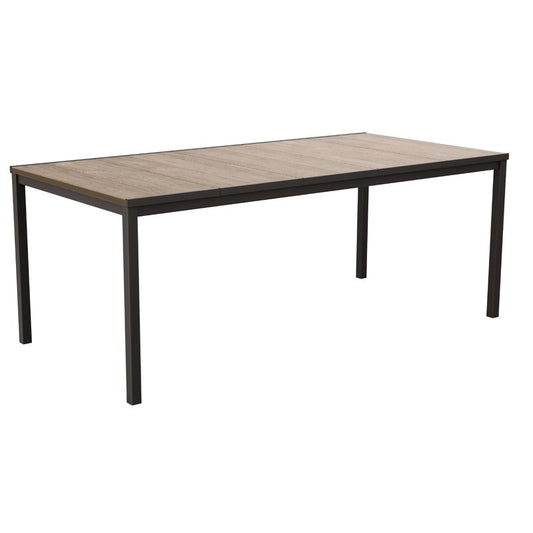 Table Keter Porto effet bois graphite 200x95x75 cm h