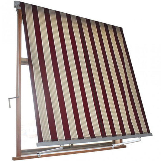 Tenda Milos a caduta con braccetti beige/bordeaux 3x2,45 m