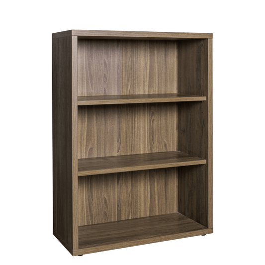 Bibliothèque basse Davinci avec 3 noyers