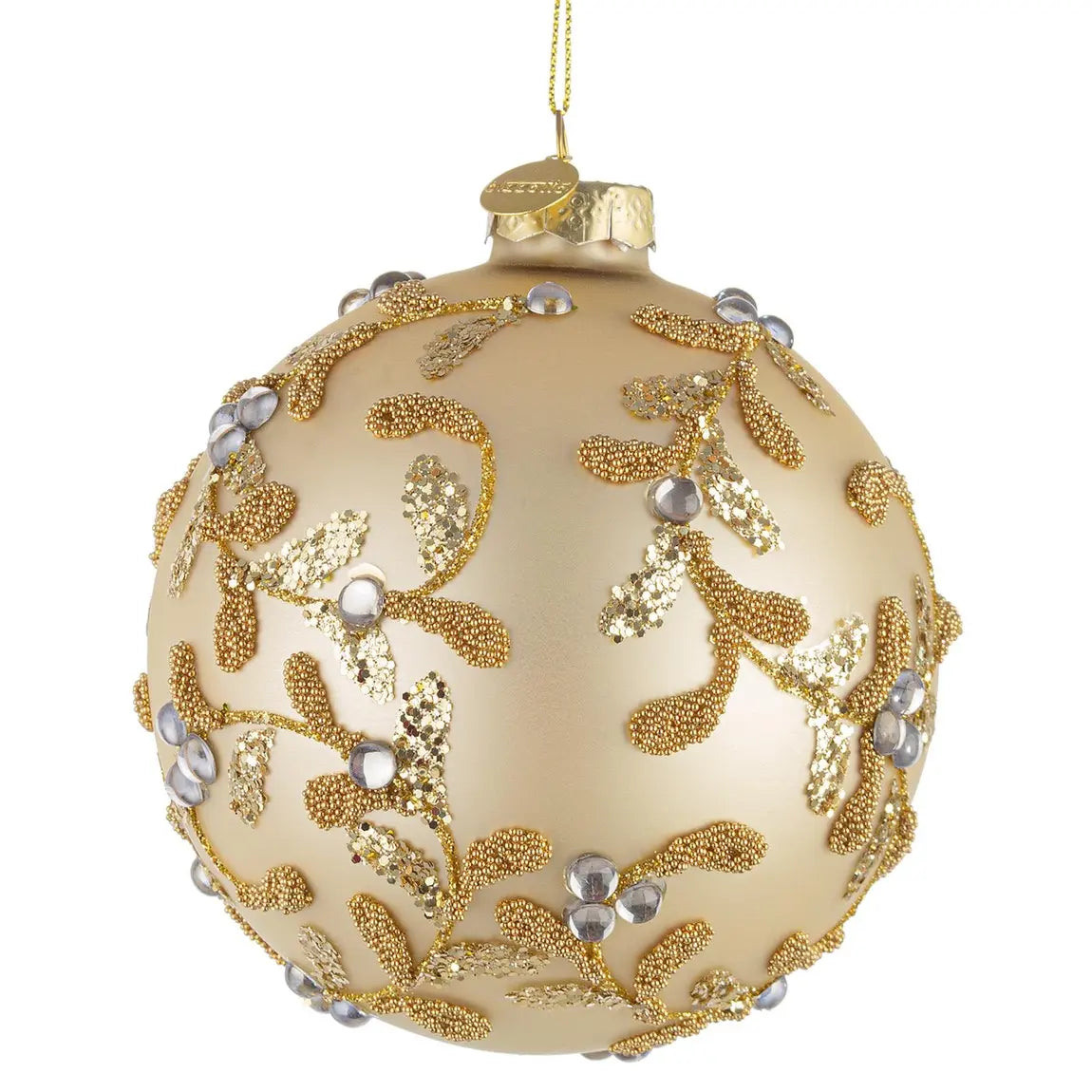 Sfera decorativa Floret in vetro champagne Ø10 cm